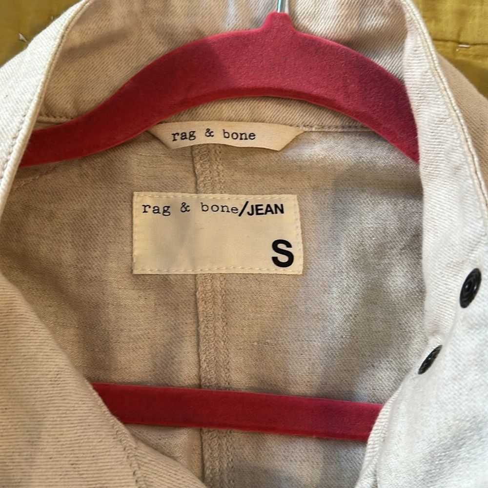 Rag And Bone Canvas And Leather Jacket In Size Sm… - image 3